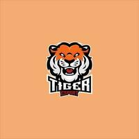 Tigre cabeza logo deporte equipo diseño vector