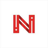 inicial norte logo diseño icono negocio vector