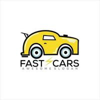 fast cars logo mascot design colorful vector