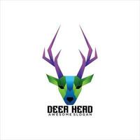 goat logo gradient colorful design vector