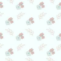 Seamless pattern of nice flowers, for fabrics, textile, background, wrapping paper vector