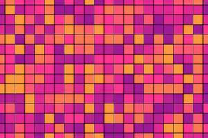 Colorful square pixel mosaic tile seamless pattern vector background