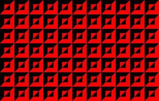 Red and black optical illusion square tile seamless pattern. vector