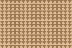 Brown triangle mosaic pixel tile seamless pattern. Triangular block tiles vector background.