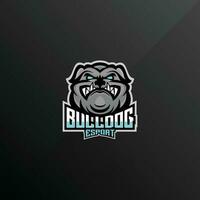 bulldog esport logo design gaming team vector