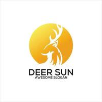 deer logo design gradient color icon vector
