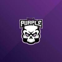 skull angry logo esport team design gaming mascot vector