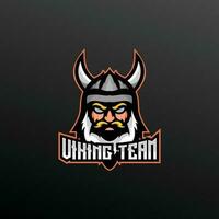 viking team logo esport design mascot vector