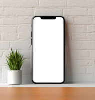 mobile phone design template with blank view. png