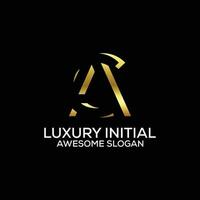 ca initial with luxury logo design gradient color vector