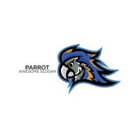 parrot head logo design colorful mascot vector