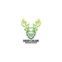 deer color logo design gradient line art vector