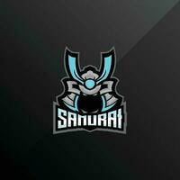 samurai head logo esport design gaming mascot vector