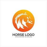 horse icon logo design gradient color vector