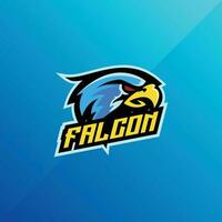 falcon head logo esport team design gaming mascot vector