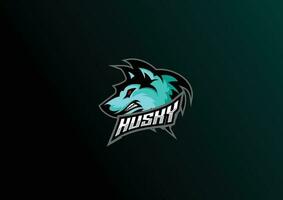 husky dog logo team esport design mascot vector