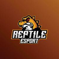 crocodile angry logo esport team vector