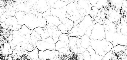 Black grunge effect on white background, cracked ground, ground  distress texture, damage texture, scratch texture, grunge texture for overlay design extra effect, vector