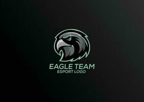 eagle team logo esport design vector
