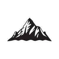 mountain, vintage logo line art concept black and white color, hand drawn illustration vector