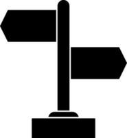 Signpost icon in Black and White color. vector