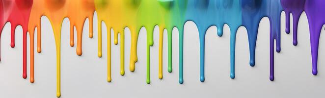 Rainbow color painting drops background. LGBT pride concept. photo