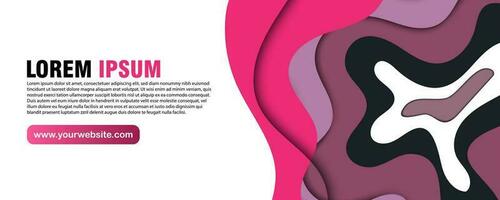 Modern abstract paper cut out background for website, banner, wallpaper, brochure, poster. vector