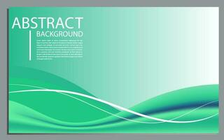 Abstract Background Smooth Green Gradient Mesh Wave Design. Banner Template Vector