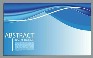 Abstract Background Smooth Blue Gradient Mesh Wave Design. Banner Template Vector