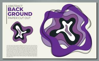 Modern abstract paper cut out background for website, banner, wallpaper, brochure, poster. vector