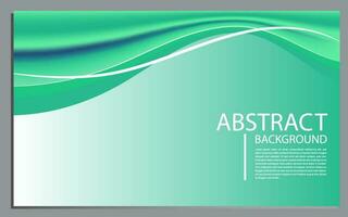 Abstract Background Smooth Green Gradient Mesh Wave Design. Banner Template Vector