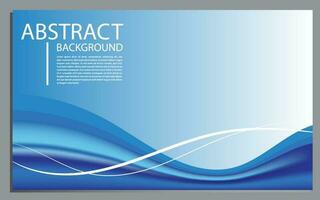 Abstract Background Smooth Blue Gradient Mesh Wave Design. Banner Template Vector