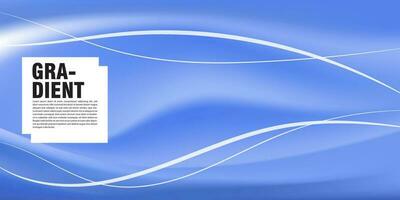 Abstract Background Smooth Blue Gradient Mesh Wave Design. Soft Background Template Vector