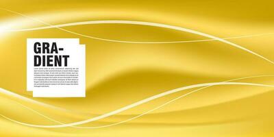 Abstract Background Smooth Yellow Gradient Mesh Wave Design. Soft Background Template Vector