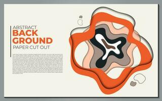 Modern abstract paper cut out background for website, banner, wallpaper, brochure, poster. vector