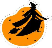 Spooky Witch Icon vector