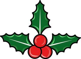 Colorful mistletoe Icon vector