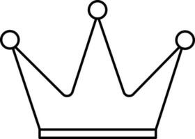 Crown Line art Icon. vector