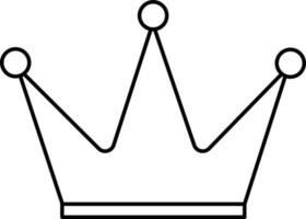 Crown Line art Icon. vector