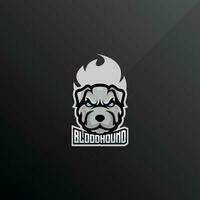 pitbull angry logo design gaming esport vector