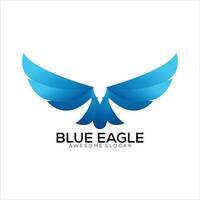 blue eagle logo design gradient colorful vector