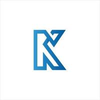 initial k logo design gradient line art icon vector