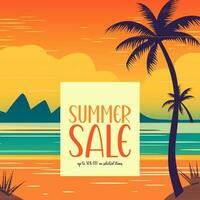 Summer sale poster. Vector Illustration EPS10