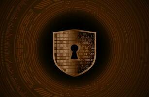 Modern Cybersecurity Technology Background with shield vector