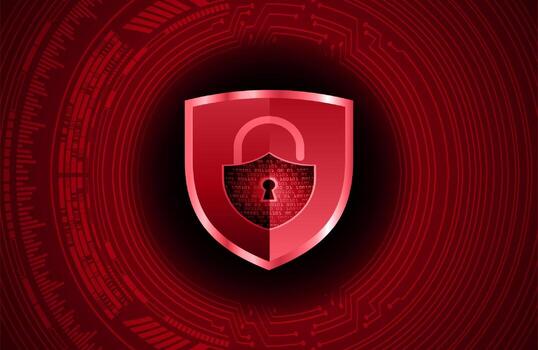 Modern Cybersecurity Technology Background with Shield vector
