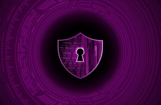 Modern Cybersecurity Technology Background with Shield vector