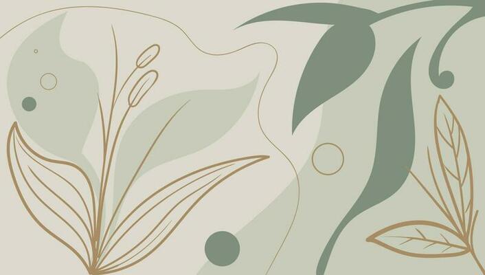 Trendy bohemian abstract element liquid shape art templates with floral elements. For social media posts, mobile apps, banners design and web, internet ads. Fashion backgrounds. Boho style background