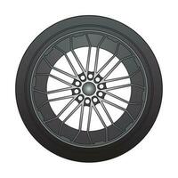 Car Wheel Rim Tire Spare Part vector