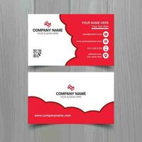 Business card vector template, simple clean layout design template