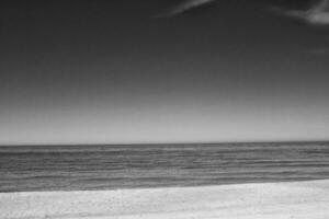 landscape of the blue Baltic sea in Poland and the beach on a sunny warm day photo